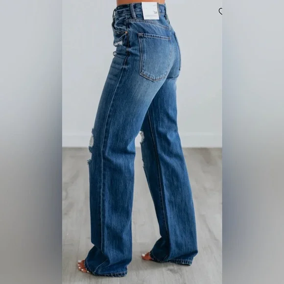 KanCan Dark Blue High-Rise Denim Jeans - Picture 3 of 9